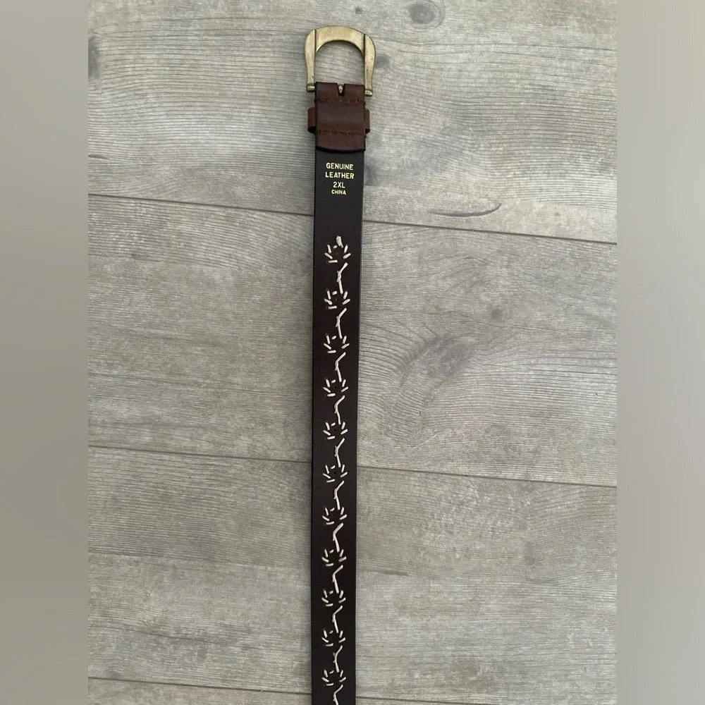 Boho embroidered genuine leather belt women’s 2XL